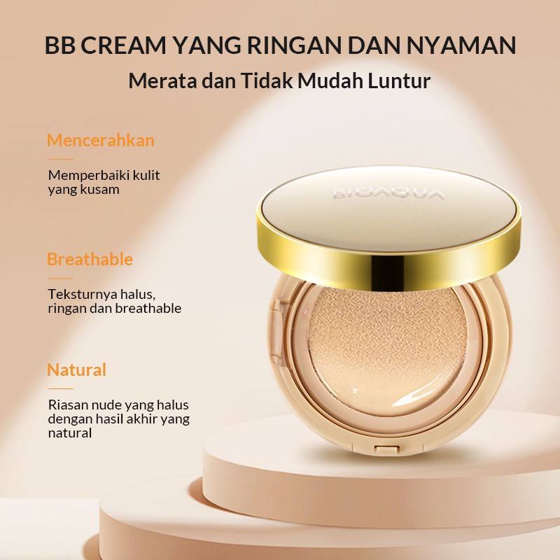 BIOAQUA Hydrating Soft And Flawless Air Cushion BB Cream Medium coverage Make Delicate Nude Makeup